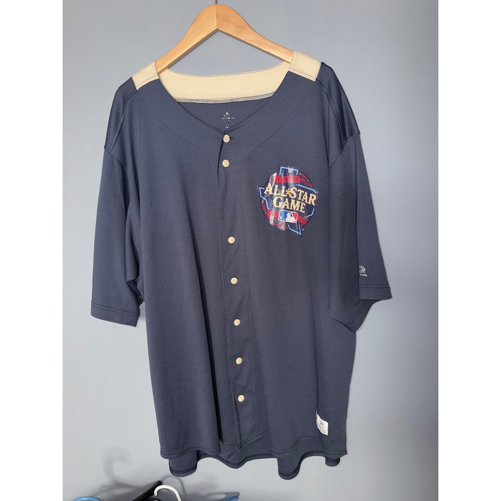 True Fan MLB 2024 All Star Game Texas Baseball‎ Jersey Navy Blue Mens XL